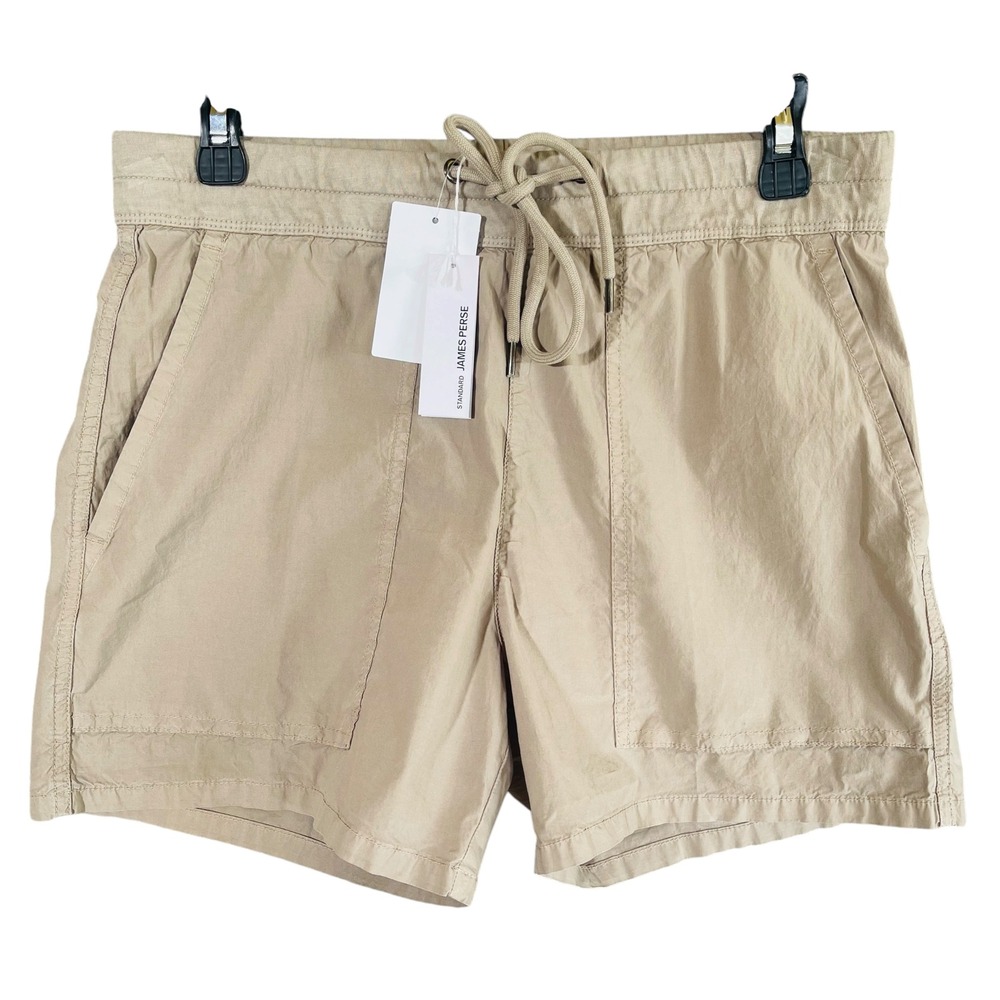 James Perse Women's Size 1 Tan Drawstring Utility Shorts NWT WPSP4347CU Luxury